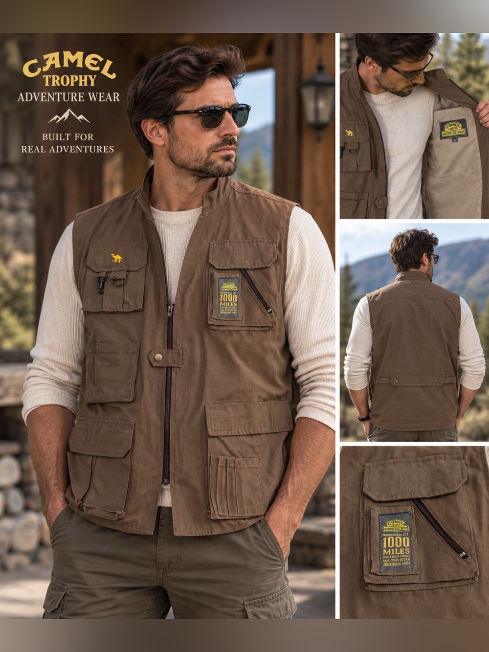 Vintage Camel Trophy Adventure Wear Utility Vest – Size XL